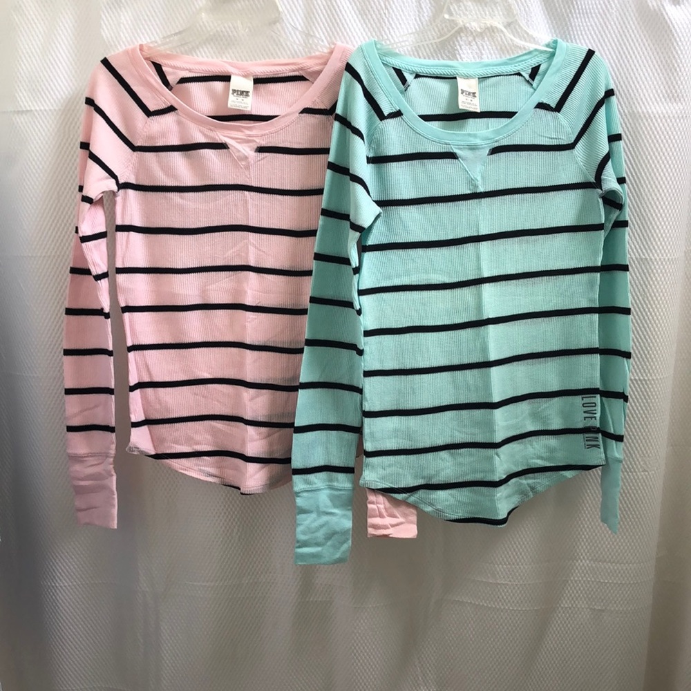PINK Striped Long Sleeve
